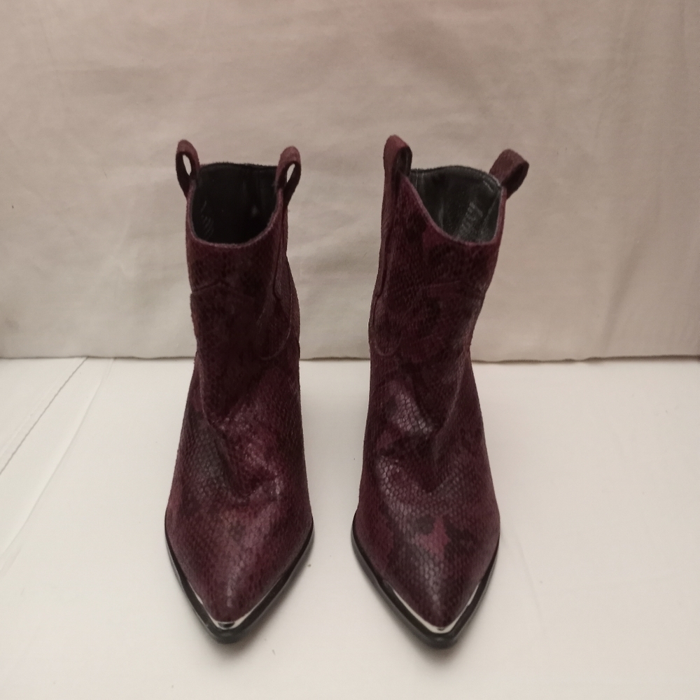 STEVE MADDEN Zora Mid-calf Snakeskin Print Western Style Boot, size 6.5M - Picture 2 of 8